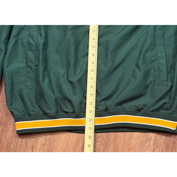 Green Bay Packers Windbreaker Pullover NFL Reebok 1/4 Bottom Side Zip Mens Large - Picture 5 of 10